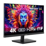 ViewSonic 32 Inch 4K Uhd 3840X 2160 Pixels Hdr10 IPS Wide Monitor with Speakers,One Cable Solution 65W Charge Back USB Type-C,Hdmi,Display Port,128% Srgb,Bezelless Design,Eye Care -Va3209U-4K,Black