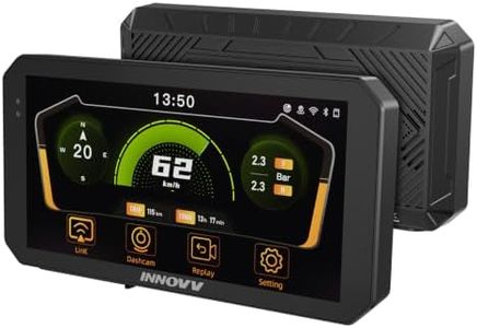 INNOVV N2 6" Apple Carplay Screen for Motorcycle, Touch Screen Wireless Apple CarPlay & Android Auto GPS Navigation System, 5G Wi-Fi, IP67 Waterproof, Bluetooth, Parking Mode, Siri, App Connect