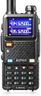 BAOFENG UV-5RM Plus Amateur Radio Multi-Band Walkie Talkie, Rechargeable Handheld Radio with Long Range, Frequency Copy, Airband, 2500 mAh Battery