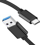 USB A to USB C 3.1/3.2 Gen 2 Cable 10Gbps Data Transfer, Short USB C SSD Cable with 60W QC 3.0 Fast Charging, Spare Lead for Samsung T7, SanDisk Extreme Portable SSD, Crucial X8, WD, and More - 0.15M