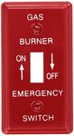 Morris 83495 Emergency Metal Switch Plate, Utility Gas, Red