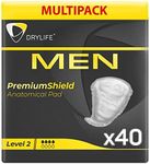 Drylife Men Level 2 Premium Shield Incontinence Pads (4 Packs of 10)