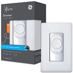 GE CYNC Smart Dimmer Light Switch, Wire-Free, Battery-Powered, Bluetooth and Wi-Fi Enabled (1 Pack)