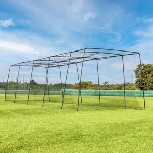 FORTRESS Trapezoid Baseball Batting Cage Kit - Complete Cage, Connector Set, and Premium Net Package for Ultimate Performance! (Complete Cage [Internal Net], 55ft)