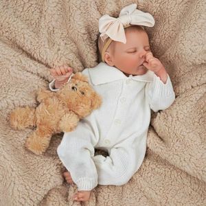 JIZHI Reborn Baby Dolls 17 Inch Reborn Dolls Realistic Newborn Baby Dolls Soft Body Poseable Full Vinyl Body Girl Like A Lifelike White