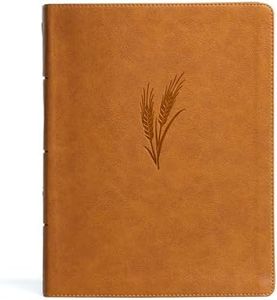 KJV Notetaking Bible, Large Print Edition, Camel LeatherTouch, KJV Holy Bible, Red Letter, Wide Margins, Journaling Space, Single-Column, Reading Plan, Easy-to-Read Bible MCM Type