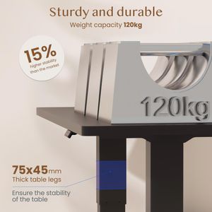 FLEXISPOT Electric Standing Desk – Height Adjustable, 100x60cm, White Frame & Maple Top