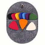 Felt Ukulele Picks,10 Piece Felt Heart Shape Pick for Ukulele Guitar Bass with pick holder case (Multicolor)