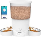 SURDY Automatic Cat Feeder with 5G WiFi, 20 Cups/5L Automatic Cat Food Dispenser for 2 Cats Smart Pet Feeder with APP Control for Remote Feeding, Dual Power Supply 12 Portions 6 Meals Per Day