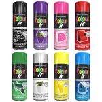 ZOPPER Multi-Colour Spray Paint Set – 8 Pack (250ml Cans) Gloss Aerosol Paint Bundle for DIY Crafts, Home & Décor (All-Purpose, Multi-Surface)