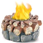 WEYLAND Tabletop Fire Pit Bowl - Table Top Firepit Balcony Decor and Smores Maker - Small Indoor, Outdoor and Personal Portable Fireplace for Patio Using Rubbing Alcohol Fuel - Campfire Design…