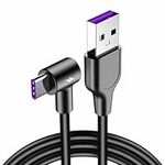 Generic 5A Type C USB C 3.1 Fast Charging Cable - 3m Length | 90 Degree Right Angle | High-Speed Data Transfer | Durable & Tangle-Free | Compatible with Smartphones, Tablets, Laptops | Black Color