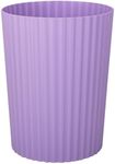 JiatuA Small Trash Can Plastic Wastebasket Round Garbage Container Bin for Bathroom, Kitchen, Bedroom, Home Office, College Dorm, Taro Purple