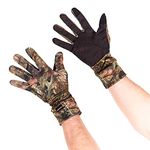 Allen Company Camo Spandex Gloves with Palm Dots - Mossy Oak Break-Up Country, One Size (25341)