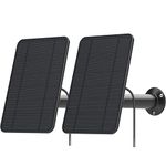 [2021 Version ] 4W 6V Solar Panel Compatible with Arlo Pro 3/Pro 4/Arlo Ultra/Ultra 2 & Arlo Go 2 only, Includes Secure Wall Mount, IP65 Weatherproof,13.1ft Power Cable-Black(2-Pack)