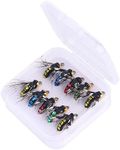 10 Pieces Trout Flies Lures, Imitation Insects Flies Baits Bionic altwater Freshwater Lures Hooks for Trout Bass Salmon