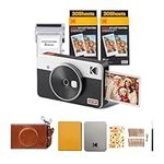 KODAK Mini Shot 2 Retro 4Pass 2-in-1 Instant Camera and Portable Photo Printer (5.3 x 8.6 cm) plus Gift Package with 68 Sheets, White