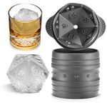 Nax Caki D20 Dice Ice Mold, DND Gamer Gifts for Men Women, Cool Christmas Stocking Stuffers Ideas for Adults TTRGP Lover, Large Silicone D&D Accessories Ice Cube Tray for Cocktails,Bourbon,Whiskey