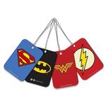 MCSID RAZZ - DC Comics Pack of 4 Luggage Tag for Baggage Suitcases Official Licensed by Warner Bros,USA