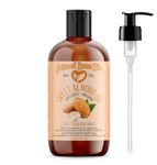 Sweet Almond Oil, 473ml, Organic, Cold-Pressed, Nutrient-Rich, Excellent for Soft Skin, Lustrous Hair. Natural Born Oils.