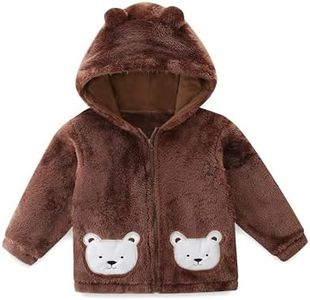 Cute Bear Ear Infant Coat Unisex Warm Hooded Outerwear For Girls Boys Winter Baby Jacket 12-18 Months