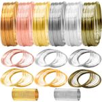 EuTengHao Jewelry Wire Memory Beading Wire Stainless Steel Craft Wire for Jewelry Making Supplies Necklace Bracelet Ring Earring Crafts DIY Jewelry Making (6 Colors*3 Yards, 440 Loops)