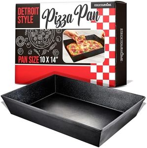 10x14 Detroit Style Pizza Pan - Non-Stick Coated Deep Dish Pizza Pan for Focaccia, Sicilian Bread & Baking Deep Dish Brownies, Aluminum Detroit Pizza Pan for Chicago Deep Dish Pizza and More!