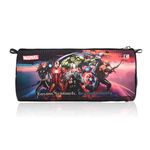 Kuber Industries Round Pencil Pouch | Marvel Avengers Pencil Pouch for Kids | Multi-Purpose Travel Pouch | Stationary Holder | Travel Organizer | Pencil Utility School Pouches | Geometry Box | Black