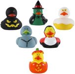 Quackers Spooky Fun with Set of 6 Halloween-Themed Rubber Duck Bath Toys - Perfect for Festive Bath Time and Halloween Decorations