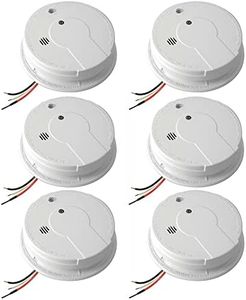 Kidde Smoke Detector, Hardwired Smoke Alarm with 9-Volt Battery Backup, Test-Reset Button, Interconnect Capability, White, 6 Pack