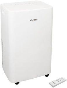 Whirlpool 14,000 BTU Portable Air Conditioner with Dehumidifier for Living Room, Apartment, or Bedroom, 115V, Portable AC for Large Rooms up to 700 Square Feet with Remote, 3 Speeds, and Timer, White