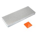 SHARPAL 169H Large 8" x 3" Dual-Grit Diamond Sharpening Stone – Extra-Coarse 220 & Fine 600 Grit Monocrystalline Diamond Whetstone, Professional Knife Sharpener with Anti-Slip Pad and Angle Guide