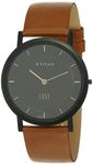 Titan Edge Quartz Analog Black Dial Leather Strap Watch for Men-NS1595NL03