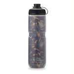 Polar Bottle Breakaway Muck Insulated Mountain Bike Water Bottle - BPA Free, Cycling & Sports Squeeze Bottle with Dust Cover (Shatter - Charcoal & Copper, 24 oz)