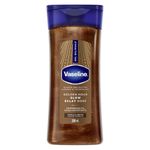 Vaseline Glazed and Glisten Golden Hour Glow Vanilla Cocoa Shimmering Body Gel Oil with Ultra-Hydrating Lipids and 100% Pure Cocoa Butter, 200 ML