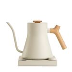 Fellow Stagg EKG Pro Electric Gooseneck Kettle - Pour-Over Coffee, Tea, Quick Heating, Precise Temperature Control, Scheduling, Built-in Brew Timer - Sesame with Maple Handle, 0.9 L