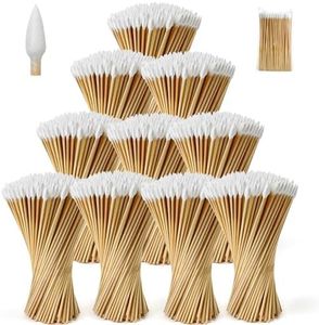 1000PCS Precision Gun Cleaning Swabs, 6 Inch Pointed Cotton Swabs - Lint Free Sturdy Cotton Swabs with Bamboo Handle - Long Cotton Swab for Gun Cleaning, Makeup, Electronic