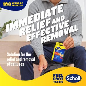 Scholl Callus Remover Pads for Feet – 4 Salicylic Acid Discs & Cushions