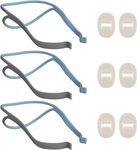 STR-Replacement Headgear Compatible with ResMed Airfit P10 Nasal Pillow CPAP Mask Straps Included 3 Super Elastic Straps and 6 Adjustment Clips(3 Pack)