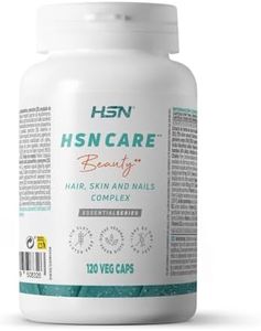 HSN Care Cabello, Piel y Uñas de HSN | Hair Skin and Nails Complex | Suplemento para el Crecimiento del Cabello y Mantenimiento de la Piel y Uñas | No-GMO, Vegano, Sin Gluten | 120 Cápsulas Vegetales