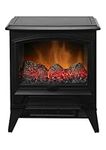 Dimplex Casper Optiflame Electric Stove, Matte Black Cast Iron Effect Free Standing Fire with LED Flame Effect, Lava Rock Style Ember Fuel Bed and 2kW Adjustable Fan Heater