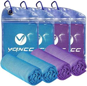 YQXCC 4 Pack Cooling Towels (40"x12") Cool for Neck, Microfiber Soft Breathable Chilly Towel for Yoga, Golf, Gym, Camping, Running, Workout & More Activities