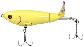 River2Sea Whopper Plopper 130 Topwater Lure – 5", Bone, 1 3/8 oz, Two 4X Strong Treble Hooks, with Rattles for Bass and Predatory Fish (Model WPL130/14)