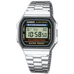 Casio Unisex Digital Watch with Stainless Steel Bracelet A168WA-1W