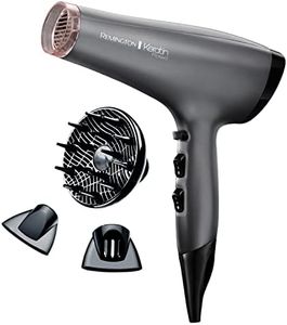 Remington Keratin Protect Hair Dryer (Infused with Keratin and Almond Oil for Smooth, Healthy Looking Hair, Powerful, Fast, Diffuser, 2 Concentrators - Super Slim & Fast-Drying, Ionic, 2200W) AC8008