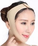 Alexvyan Beige Facial Slimming Mask for Double Chin Breathable Face Lifting Belt v shape Face Slimming Belt for Women Anti Double Chin Belts Ultra-thin Strap Band Anti Wrinkle Mask for Women (M-Size)