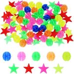 salbsever 72 PCS Bike Wheel Spokes Beads Plastic Colorful Bicycle Decoration Star Assorted Color Bicycle Spokes for Bike Accessories Wheel Decorations