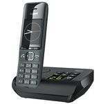 Gigaset Family A - Cordless DECT Telephone with an Answering Machine - Timeless and Elegant Design - Excellent Audio Quality, Black [UK Version]