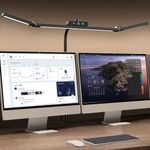 Marbosa Led Desk Lamp for Office Home, Architect Desk Lamp with Clamp, Ultra Bright Dimmable Table Light, Stepless Dimming and Tempering Desk Light for Workbench Drafting Reading Study (Black)