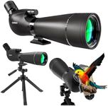 GoSky 20-60x Zoom x 80 mm Lens HD Spotting Scope with Tripod and Smartphone Adapter